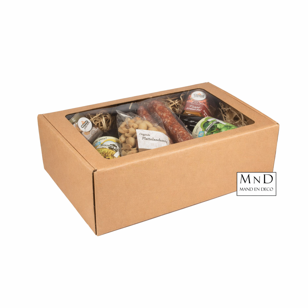 Vensterdozen Groot | Kraft 38x28x9cm