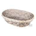 Mand Chennai L grijs ovaal 44x32x12cm