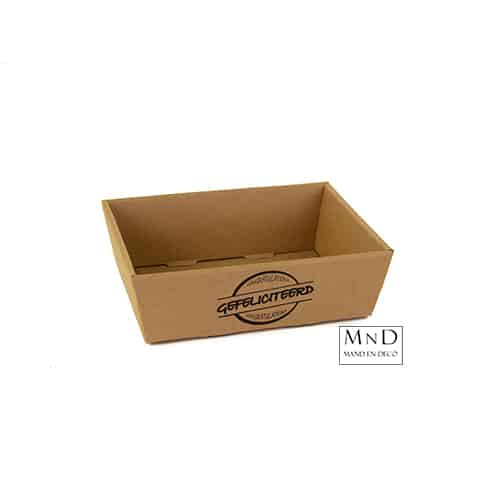 Karton kraft Gefeliciteerd 23x17x8cm