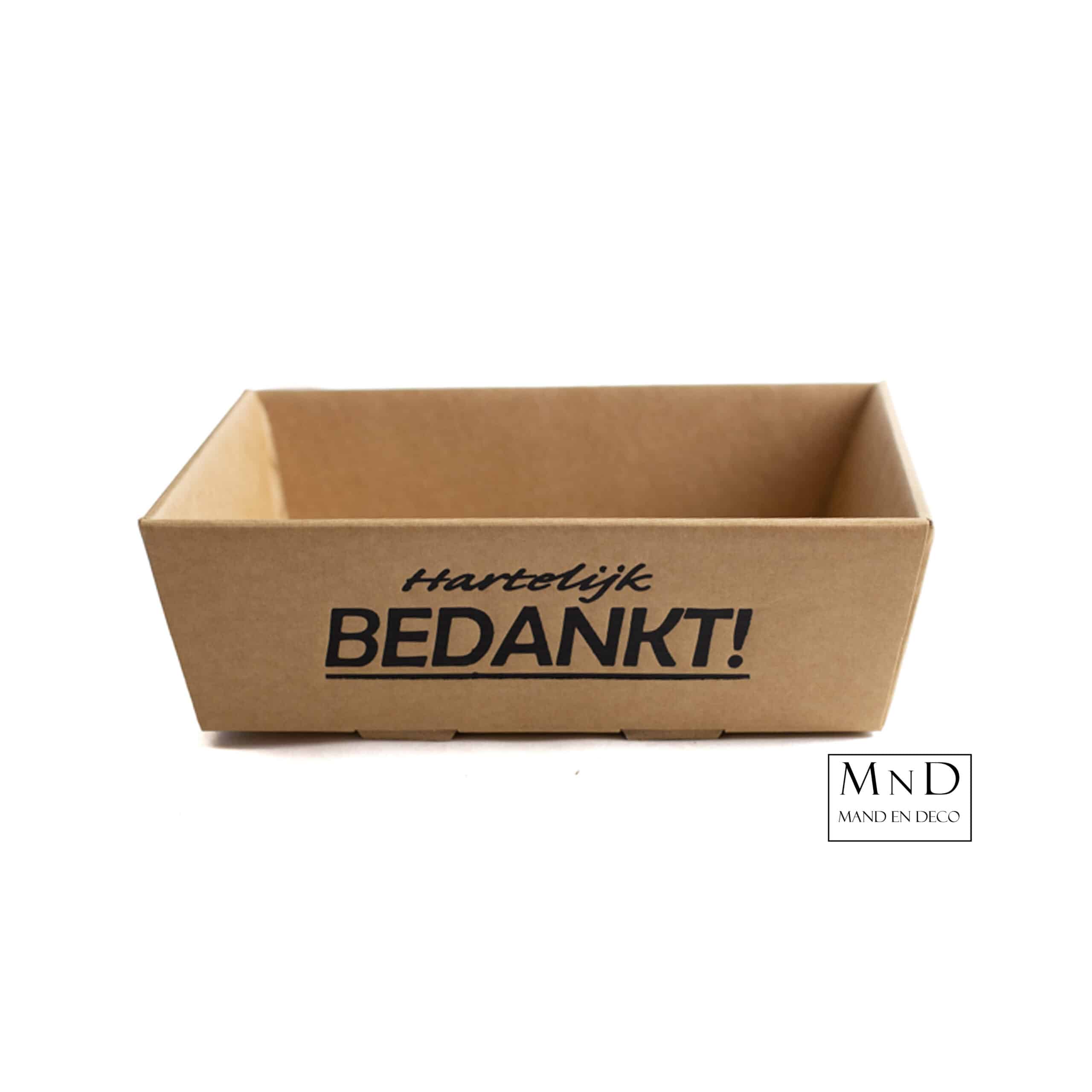 Karton kraft Hartelijk BEDANKT! 23x17x8cm