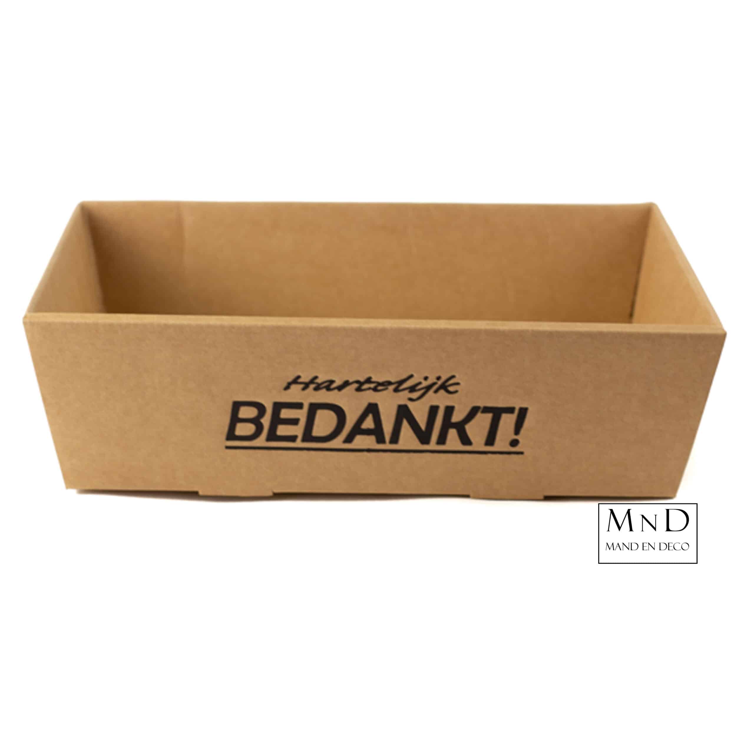 Karton kraft Hartelijk BEDANKT! 29x21x9cm
