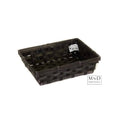 Bamboe mand zwart 24x19x6,5cm