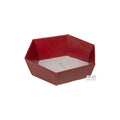 FIBRA BORDEAUX kartonnen hexagonaal mand  29x23x8,5cm