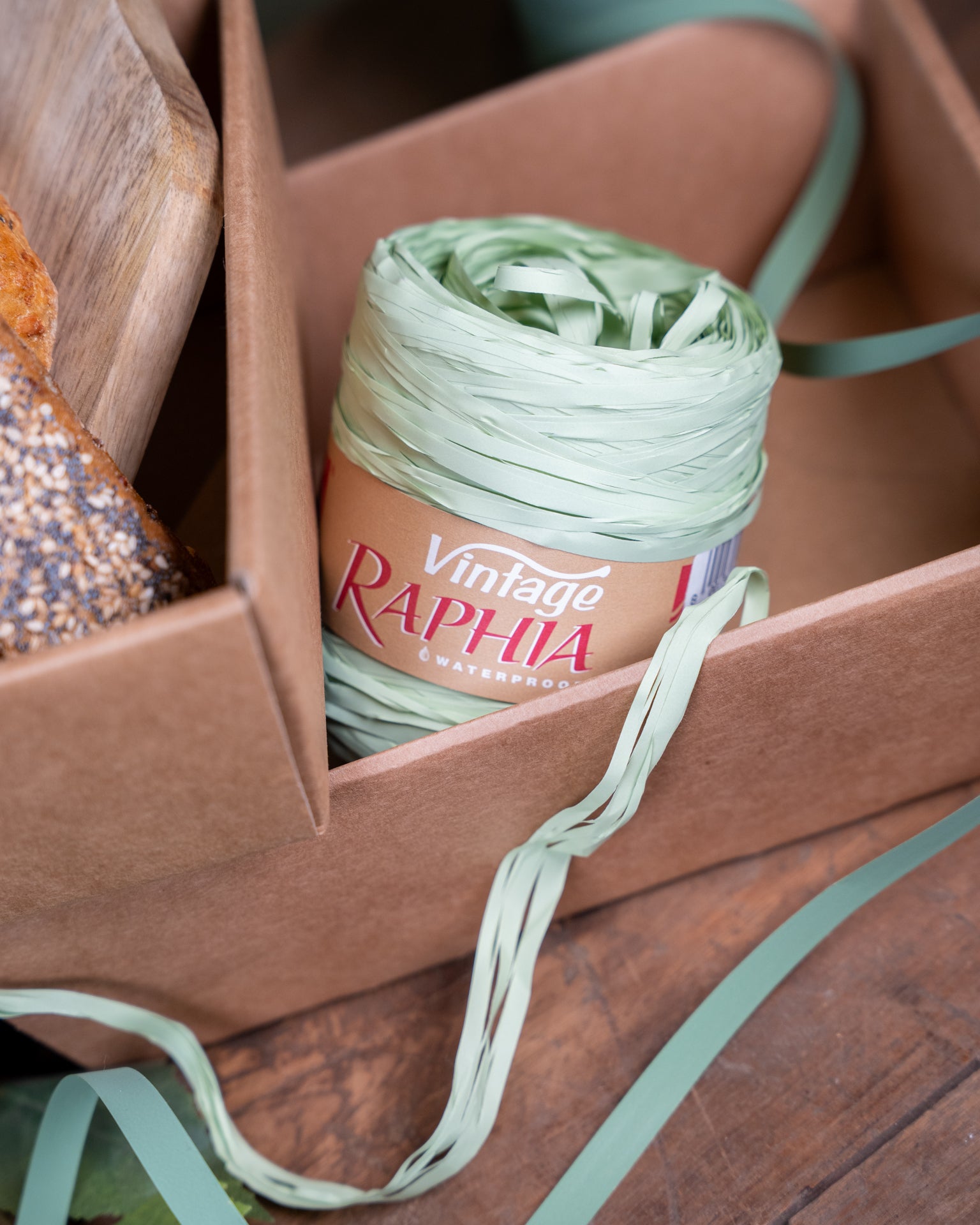 Raffia vintage lint 200m | 62 nilo groen