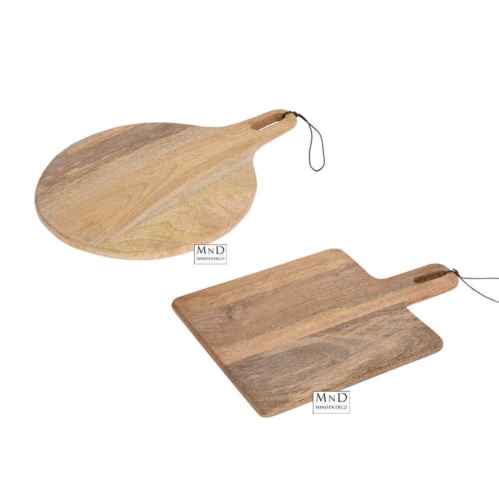 Mango serveerplateau Robin 2assorti. rond en vierkant 25x35x1.3cm
