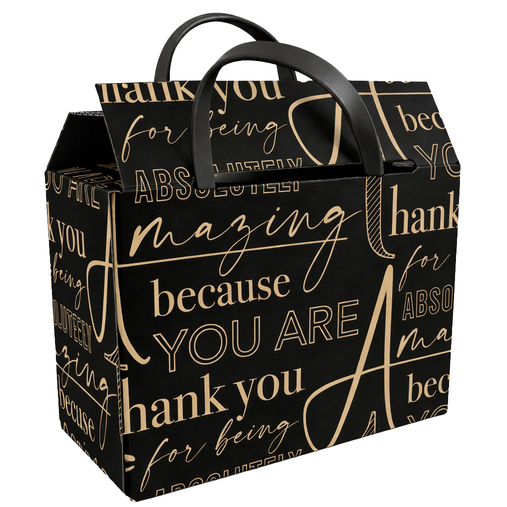 Geschenkdoos Voor Eva Shopper Kraft Zwart 46x23x35cm