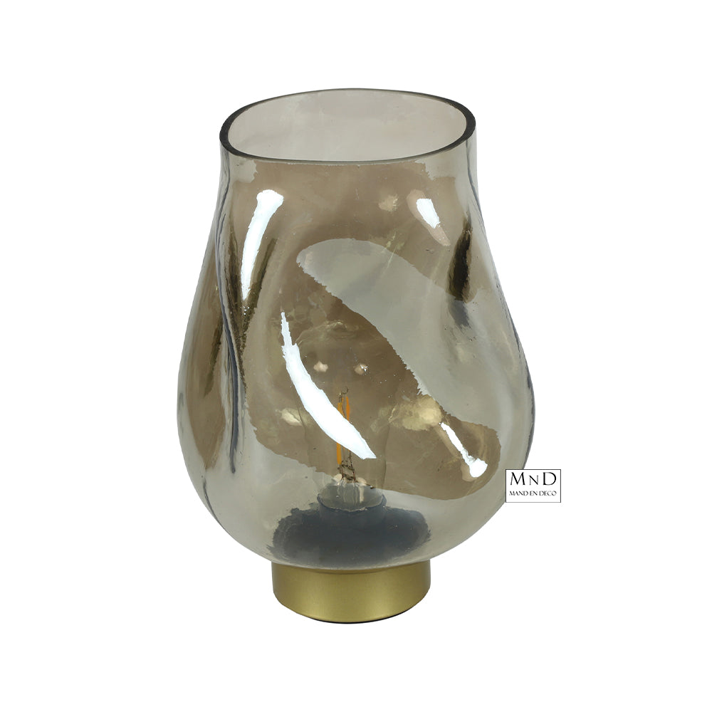 Tafellamp LED timer ro Alana bruin 16x16x21, 5cm