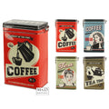 VOORRAADBLIK STAAL 4assorti KOFFIE 13X7,5X18cm