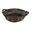Madrid mand L bruin coffe met houten handvat 40x40x11cm
