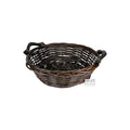 Madrid manden S bruin coffe met houten handvat 33x33x9cm