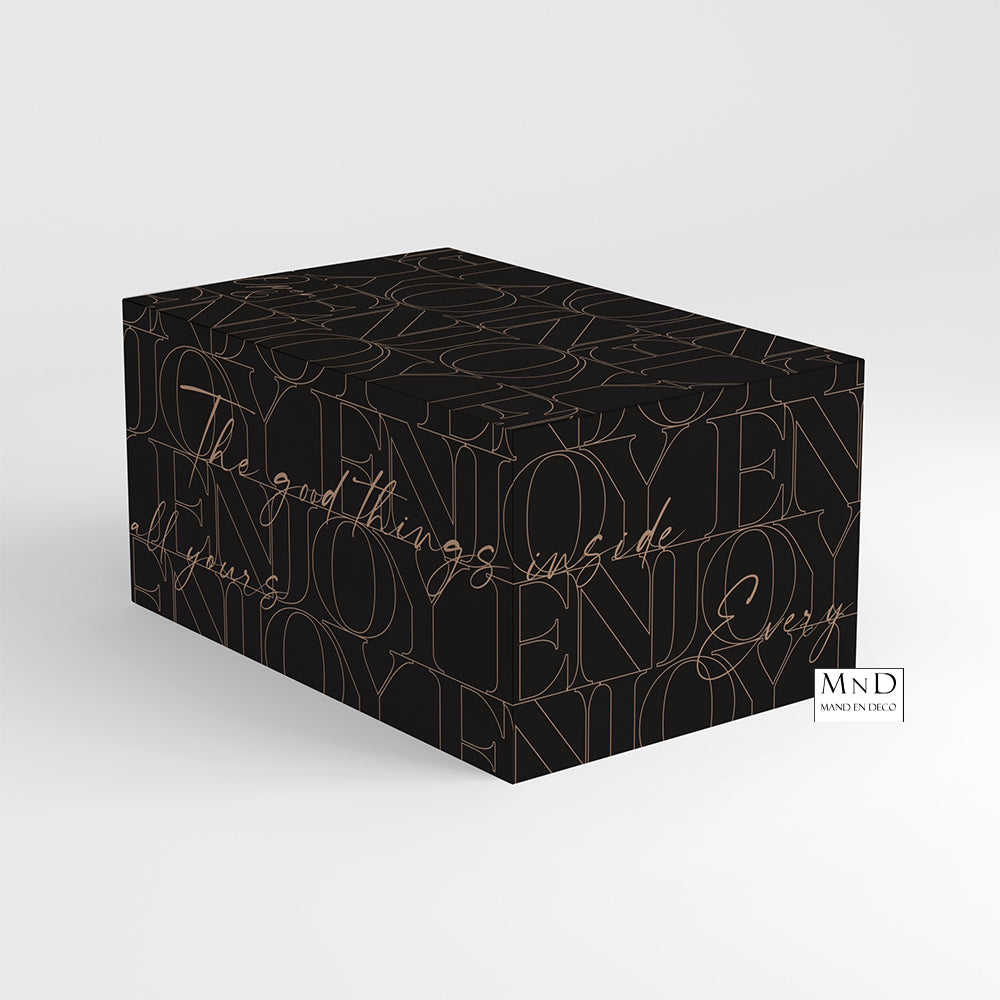 Geschenkdoos Moments Kraft Zwart 39x29x23cm