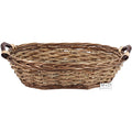 Mand David ovaal met houten handvat 47x37x12cm