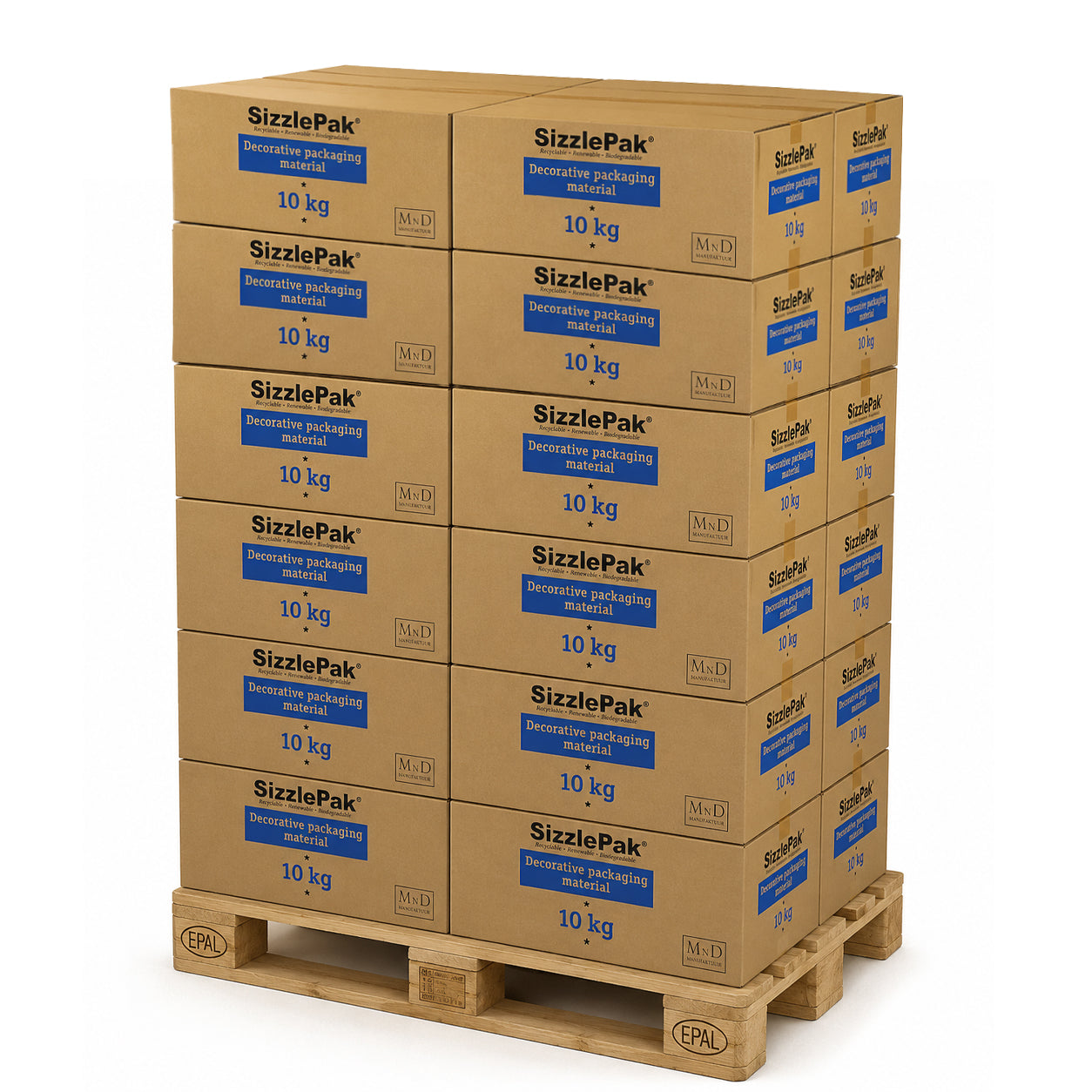 PALLET PRIJS! 24 dozen SizzlePak 10kg naturel opvulmateriaal Eco!