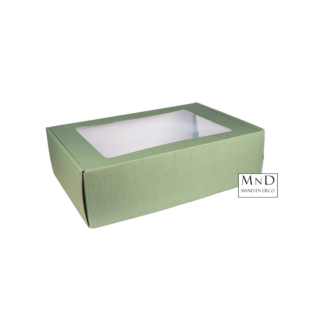 Vensterdozen Groot | Olijfgroen 38x28x9cm