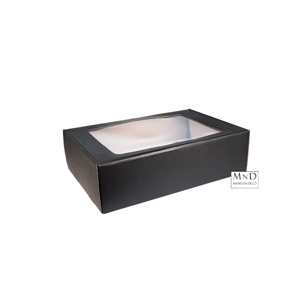 Vensterdozen Middel | Zwart 31x21x9cm